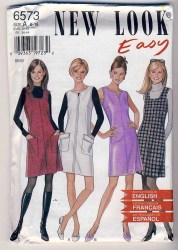 6573 EZ NEW LOOK SLEEVELESS DRESS, JUMPER PATTERN 6-16